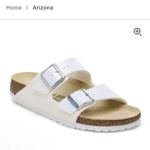 Birkenstock Arizona White Slippers